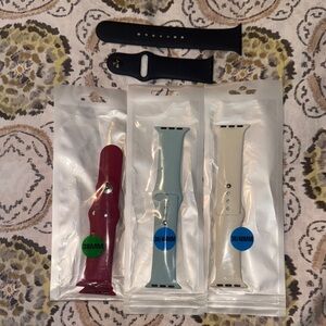 Apple Watch Band Bundle 38/40mm - Red, Blue, Cream, Black